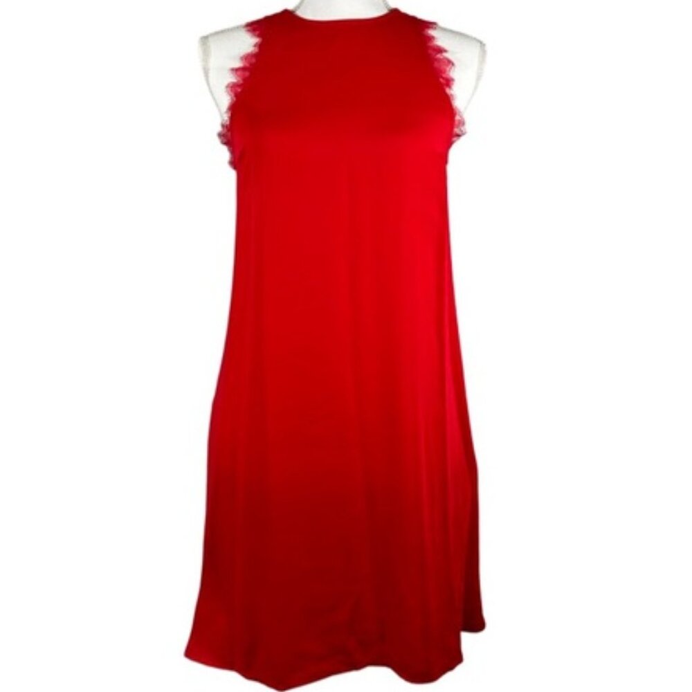 H&M Date Night Red Valentine Lace Dress SZ 10